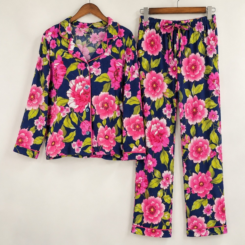 Room Service Dopamine Decor Pajama Set Women XL Floral Grandmacore Sleepwear